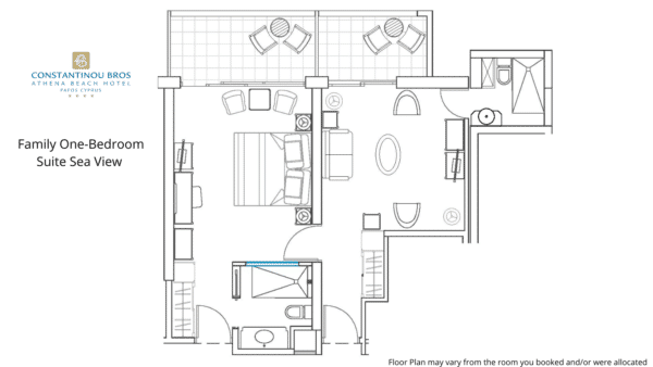 22 Family One-Bedroom Suite Sea View