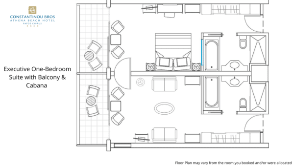 23 Executive One-Bedroom Suite with Balcony & Cabana