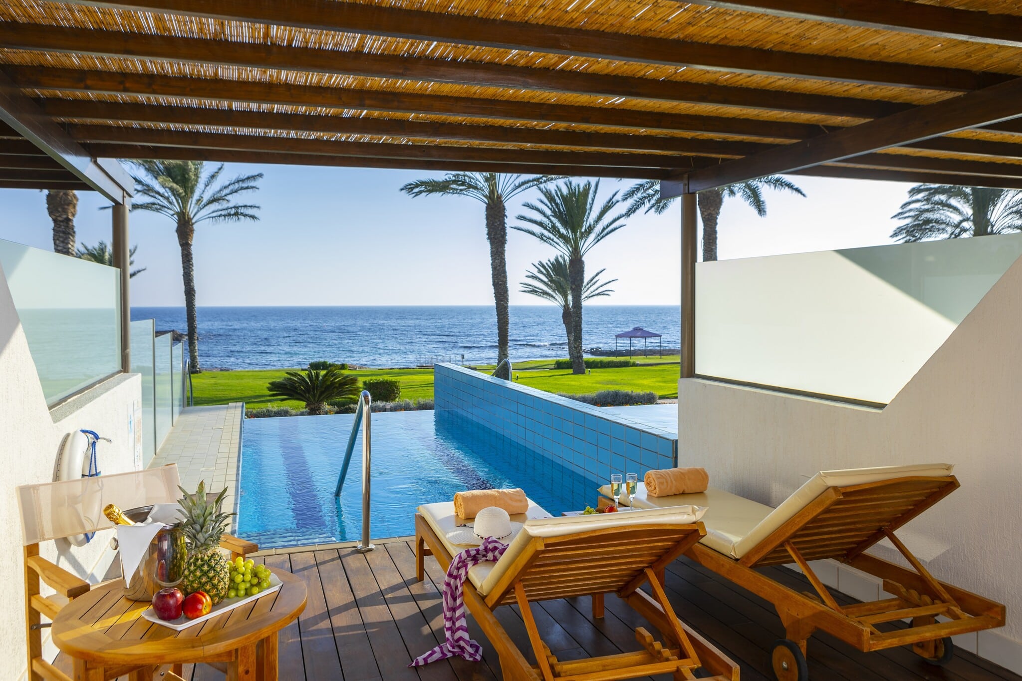 Duplex family private pool suites in Paphos || Athena Beach Hotel