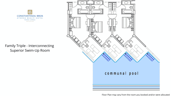 17 Family Triple - Interconnecting Superior Swim-Up Room