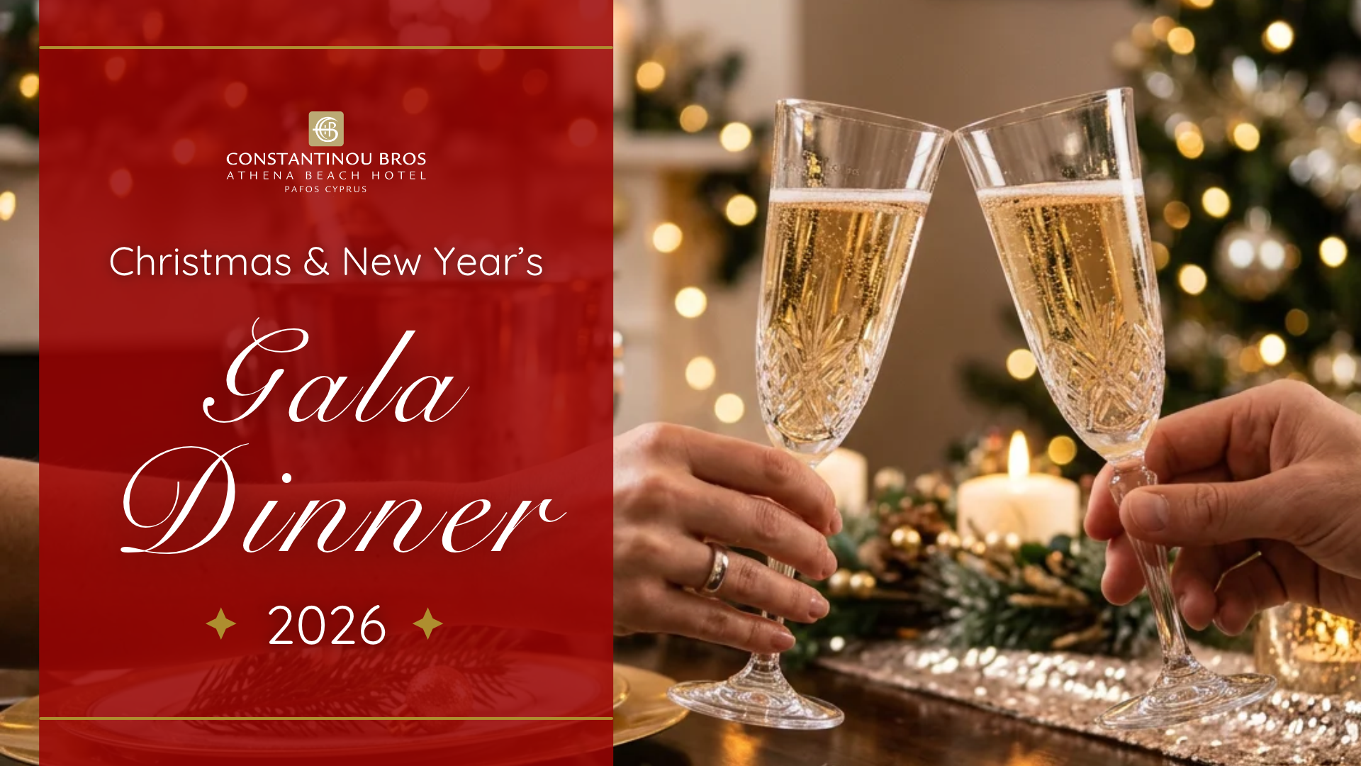 Christmas & New Year's Gala Dinner 2026 (1920px x 1080px) - Website Ad. Athena Beach